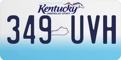 KY license plate 349UVH