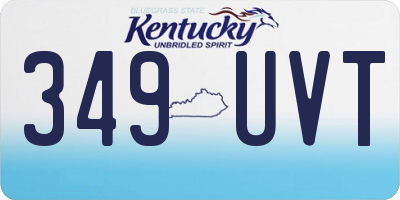 KY license plate 349UVT