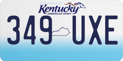 KY license plate 349UXE