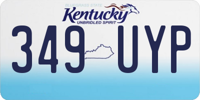 KY license plate 349UYP