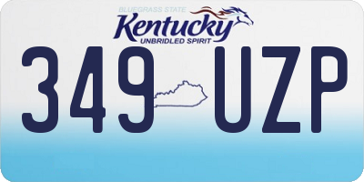 KY license plate 349UZP