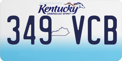KY license plate 349VCB