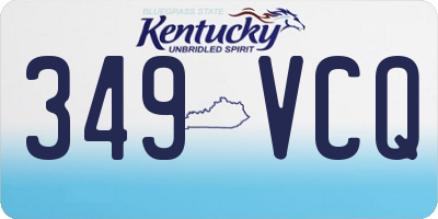 KY license plate 349VCQ