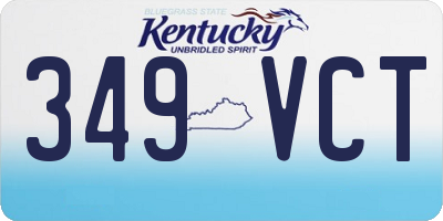 KY license plate 349VCT