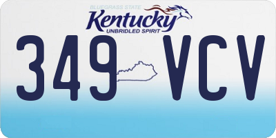 KY license plate 349VCV