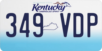 KY license plate 349VDP