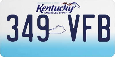 KY license plate 349VFB