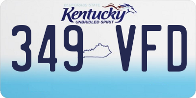 KY license plate 349VFD