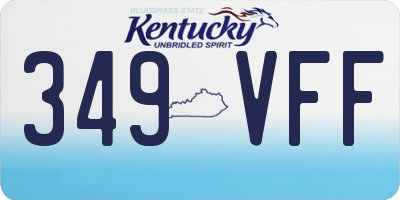 KY license plate 349VFF