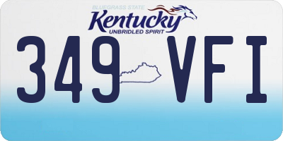 KY license plate 349VFI