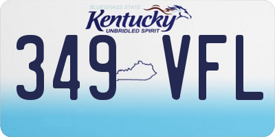 KY license plate 349VFL