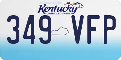 KY license plate 349VFP
