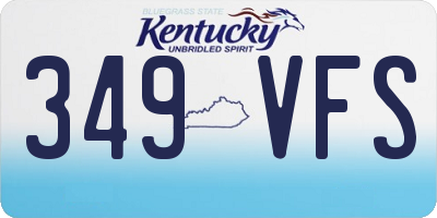 KY license plate 349VFS