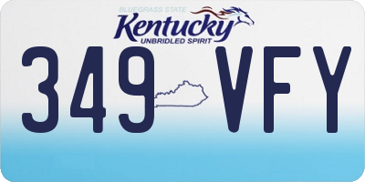 KY license plate 349VFY