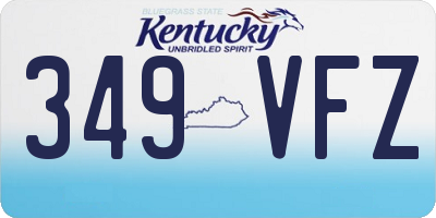 KY license plate 349VFZ