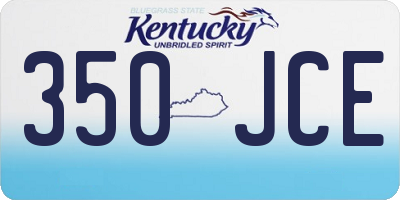 KY license plate 350JCE