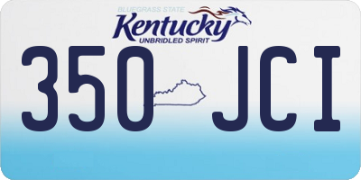 KY license plate 350JCI