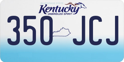 KY license plate 350JCJ