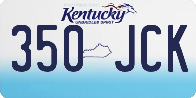 KY license plate 350JCK