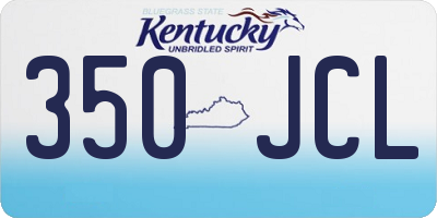 KY license plate 350JCL