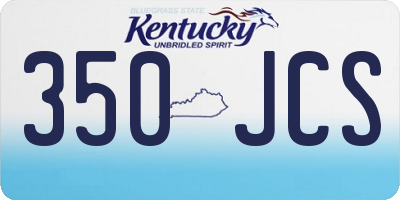 KY license plate 350JCS