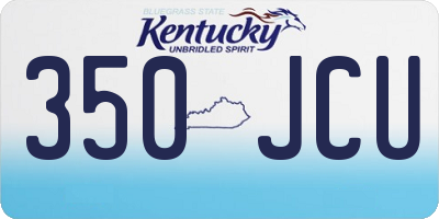 KY license plate 350JCU