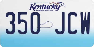 KY license plate 350JCW