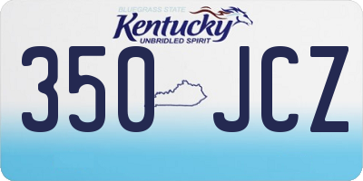 KY license plate 350JCZ