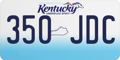 KY license plate 350JDC
