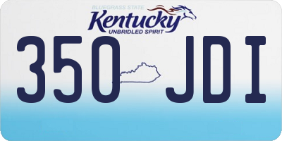 KY license plate 350JDI