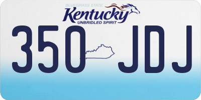 KY license plate 350JDJ