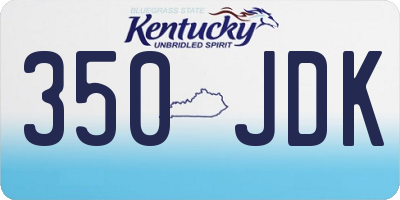 KY license plate 350JDK