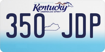 KY license plate 350JDP