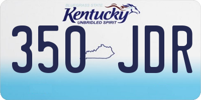 KY license plate 350JDR