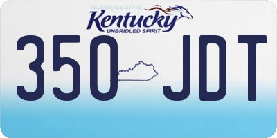 KY license plate 350JDT