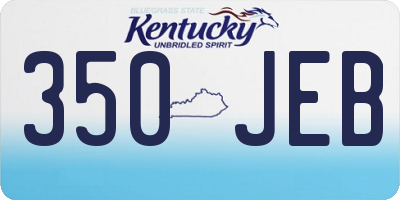 KY license plate 350JEB