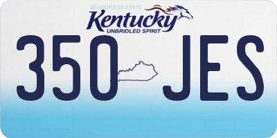 KY license plate 350JES