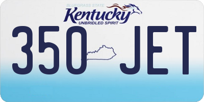 KY license plate 350JET