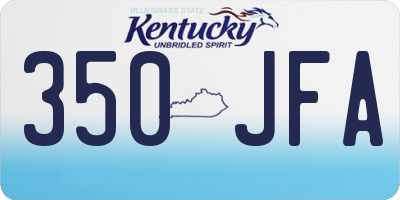 KY license plate 350JFA