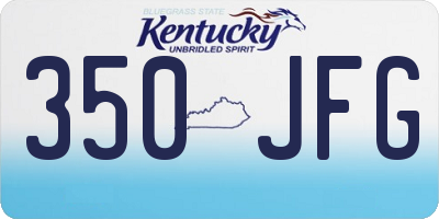 KY license plate 350JFG