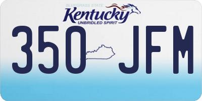 KY license plate 350JFM
