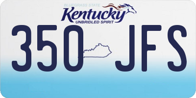 KY license plate 350JFS