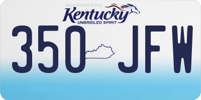 KY license plate 350JFW