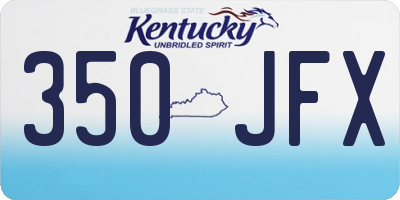 KY license plate 350JFX