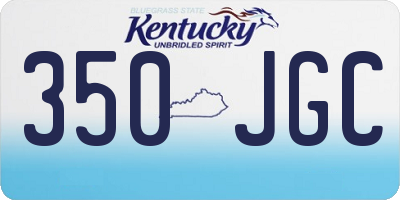 KY license plate 350JGC