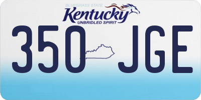KY license plate 350JGE