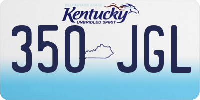 KY license plate 350JGL