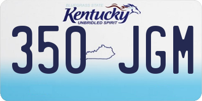 KY license plate 350JGM