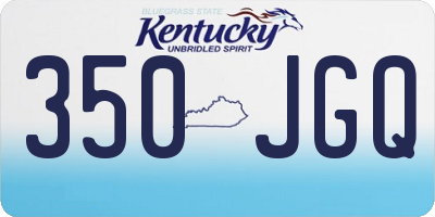 KY license plate 350JGQ