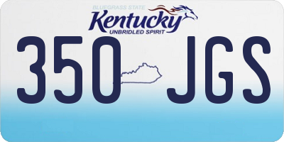 KY license plate 350JGS